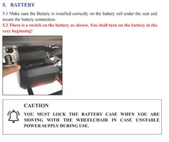 Replacement Battery for Emotor KR8803 Electric Adult Fold-able Wheelchair