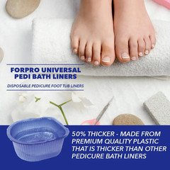 ForPro Universal Pedi Bath Liners – 50% THICKER – Fit Footsie Bath Plus Foot Bat