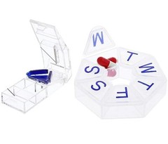Comfort Axis Portable Pill Organizer and Pill Cutter Set