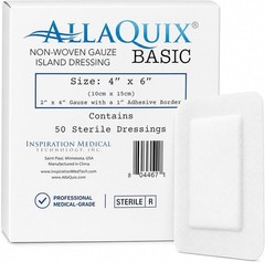 Sterile Gauze Island Dressing, Non-Woven, Medical-Grade Adhesive, 4×6 Inches
