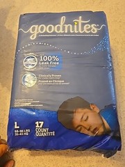 Goodnites Boys‘ Nighttime Bedwetting Underwear L (68-95 Lbs) 2 pack 17CT =34