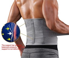 Lumbar Waist Support Belt Strong Lower Back Brace Pain Relief Spine Surgery Band