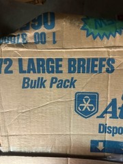 Sample Of 1 Large Vintage Attends Plastic Adult Diaper 1990s