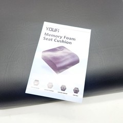 YOUFI Seat Cushion 4″ Memory Foam PU Leather for Sciatica & Back Pain 18x16x4″