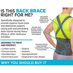 Adjustable Lower Back Brace Lumbar Support Waist Belt For Pain Relief