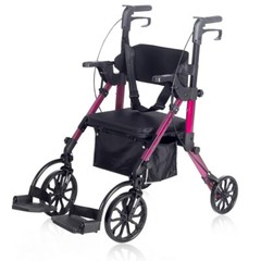 Deluxe ELENKER Medical Aid Rollator Walker Stand Up Rolling Walking Mobility