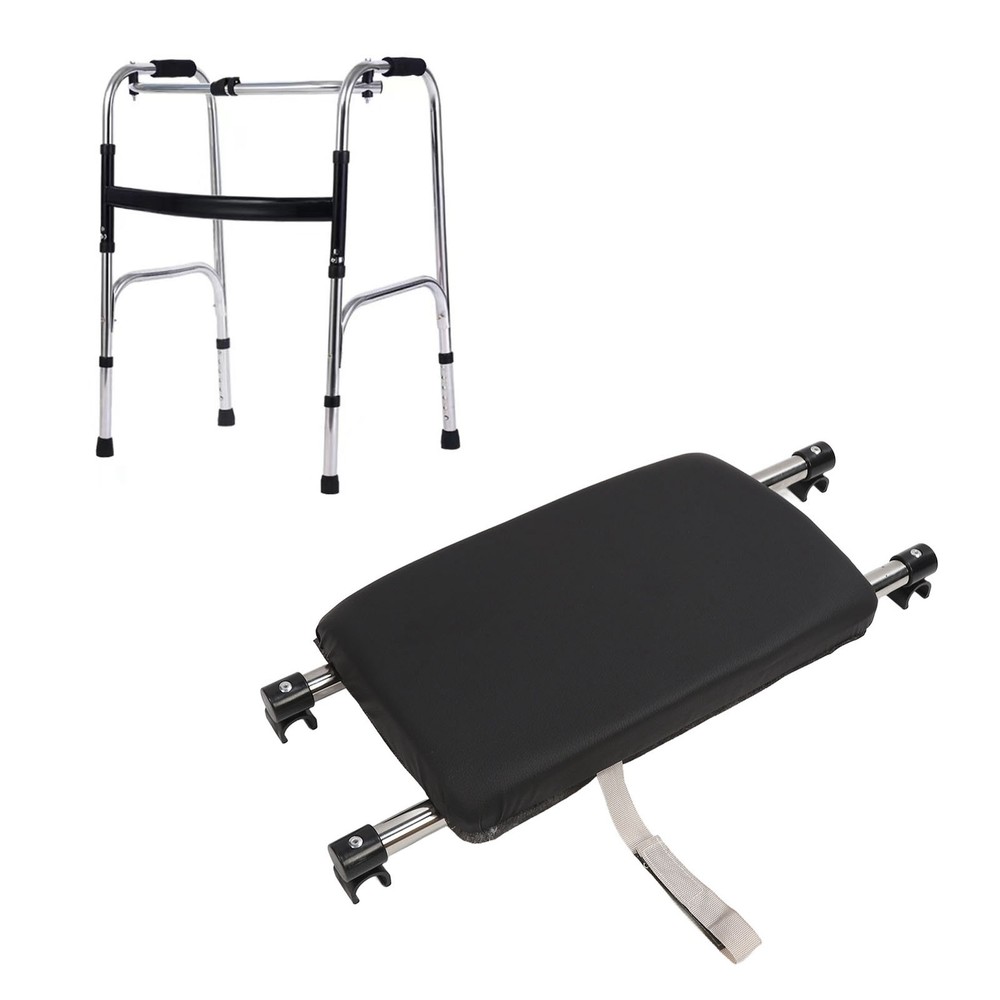 Walker Rest Seat Compact Foldable Storage Easy Transport For Home & Outdoor Trav