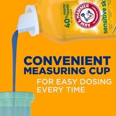 ARM & HAMMER Sensitive Skin Liquid Laundry Detergent, Fresh Scent, 105 fl oz, 10