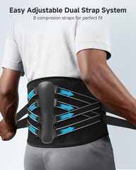 Back Brace for Lower Back Pain – Wide Lumbar Panel, 7 Stays & 3D Triangle Pad…