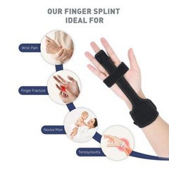 Tikaton Finger Splint Kit Hand Sprains Pain Relief Adjustable Brace with Strips