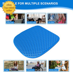 Large Gel Seat Cushion for Long Sitting with Non-Slip Cover,Soft & Breathable