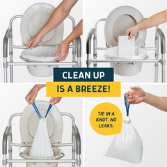 Lunderg Commode Liners with Lemon Scented Absorbent Pads – Value Pack Medical Gr