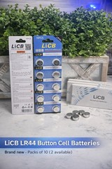 LiCB LR44 1.5V Button Batteries, 20-Pack (AG13/357/303/SR44) – Silver