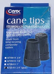 Carex Cane Tips A725-11, Set of 2 – Gray – NEW