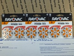 Rayovac Size 13 ~ 1.45V Zinc Air Hearing Aid Batteries 3-Packs of 12 (36 Total)