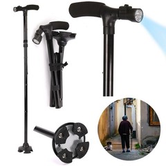 New Folding Walking Cane with LED Light Adjustable Walking Stick