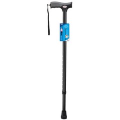 Carex Health Brands Black Soft-Grip Walking Cane w/Strap Aluminum/Plastic 40
