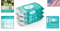 Flushable Wipes for Adults – 3 x 60 Count, Moisturizing Aloe & Vitamin E Formula