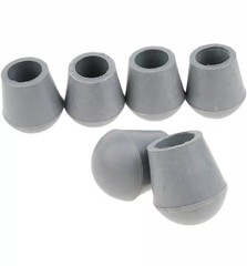 6 Pieces of Folding Rubber Tip for Triangular Stool Crutches 7/8″ – Gray