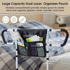 goodleben Double Bed Rail for Elderly Adults Safety, double bed rail, White
