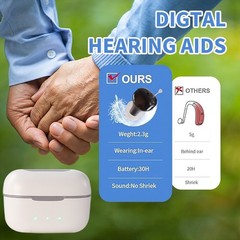 Rechargeable Hearing Aids For Senior Bluetooth Phone App Enabled Noise Reduction