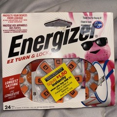 Energizer EZ Turn & Lock Size 13 Hearing Aid Batteries, 24-Pack