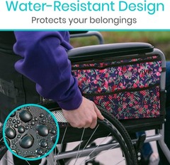 Water-Resistant Walker Bag with Floral Design – Essential Mobility Accessory