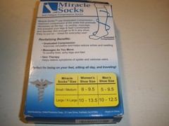 NEW Miracle Socks Compression Socks BLACK Sz S/M As seen on TV