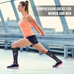 Unisex 20-30 mmHg Knee High Compression Socks Breathable Anti-Slip S/M/L/XL