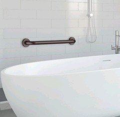 AmeriLuck 2 Pack 1-1/4 x16 inches Oil Rubbbed Bronze Bath Safety Grab Bar