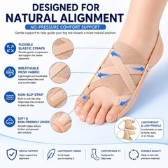 Adjustable Bunion Corrector Sleeve – Breathable Hallux Valgus Support for Day/Ni