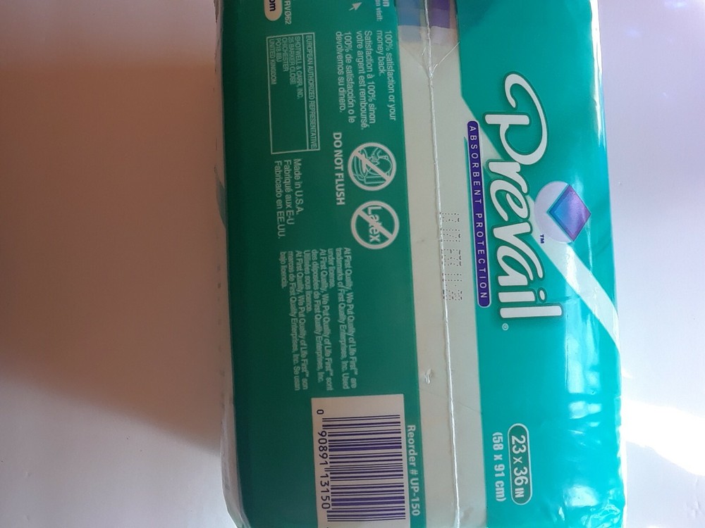 Prevail underpads – large 15 count for bed or surfaces