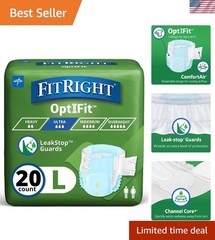 Ultra Heavy Absorbency Adult Diapers for Men & Women, 20 Count, Waist 44-56in
