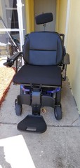 Merits Vector HD Power Wheelchair Blue/Black, 450 lbs, Joystick, Tilt In Space
