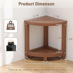 Durable Waterproof Shower Seat with Baffle Shelf, Perfect for Indoor/Outdoor Use