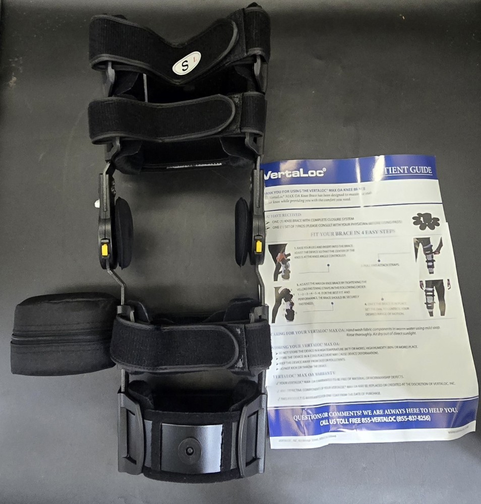 Vertaloc Max OA Knee Brace Support RIGHT Size SMALL Black BRAND NEW