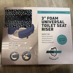 Lunderg Toilet Seat Riser for Seniors Adds 3 Inches Universal Fit Blue NEW