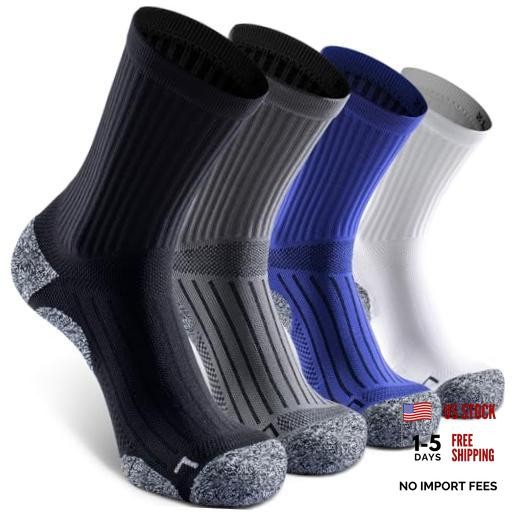 Elite Cushioned Compression Small Black/Gray/Blue/White (1 Pair of Each Color)