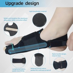 1 Pair Bunion Corrector for Women & Men, Night Splint, One Size, Black