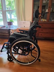 TiLite Aero X Custom Youth Wheelchair Blue AccuSoft Back Detachable Footrest