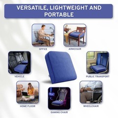 Extra Large Firm Memory Foam Wheelchair Seat Cushion – 19″x17″x3″ for Comfort &