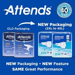 Attends DermaDry Incontinent Brief Tab Closure 2X-Large Heavy Absorbency CS/48