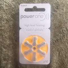 Power One p10 PR70 Size 10 Zinc-Air Hearing Aid Batteries 1.45V 6-Pack