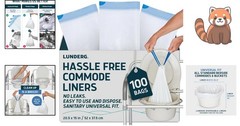 Value Pack Commode Liners – 100 Heavy Duty Disposable Bags, Leak-Resistant