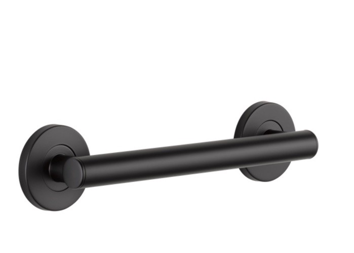 DELTA®12″ Contemporary Decorative ADA Grab Bar in Matte BlackMODEL#: 41812-BL