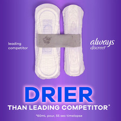 Always Discreet Women’s Incontinence Liners Very Light, Long 44 x 3 = 132 ct
