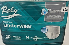Rely Maximum Absorbency Underwear Medium 20 Count Adult Protective 2 Packs