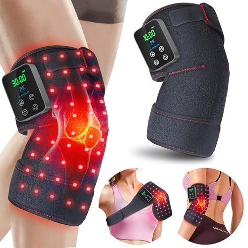 ASTAREXIN 72 LED RED LIGHT THERAPY KNEE BRACE 3000MAH RECHARGEABLE – BLACK