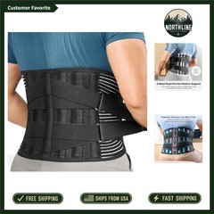 Durable Adjustable Back Brace for Enhanced Lumbar Support | Size M for Men/Women