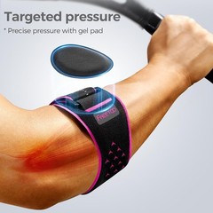 Elbow Support Band for Epicondylitis – Double Pressure System, Pink S/M